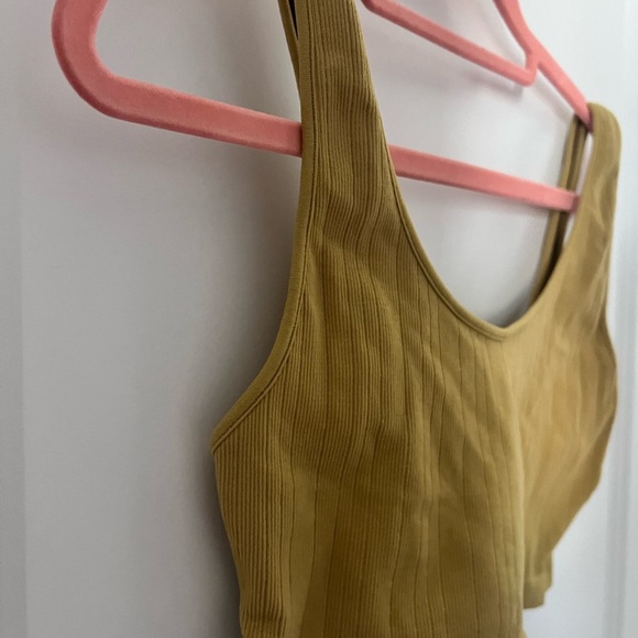 American Eagle Outfitters Mustard Tank Crop Top - Picture 4 of 8